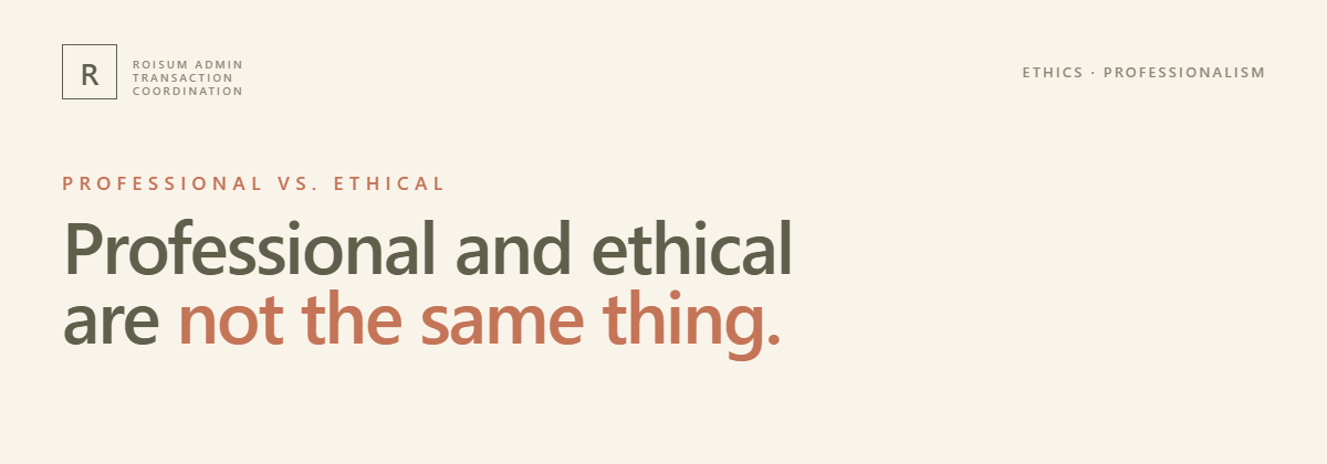 Professional vs. Ethical: What's the Difference, Really? — header